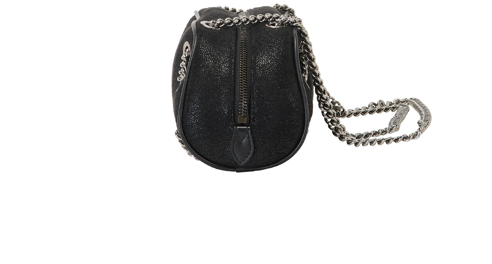 Falabella Bowling Shoulder Bag, &pound;475, Handbags, Black, Faux Leather, Bottom view